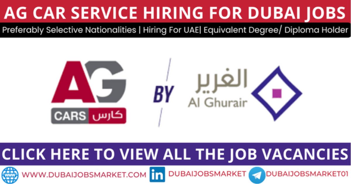 AG CARS Services Career Opportunities in Dubai