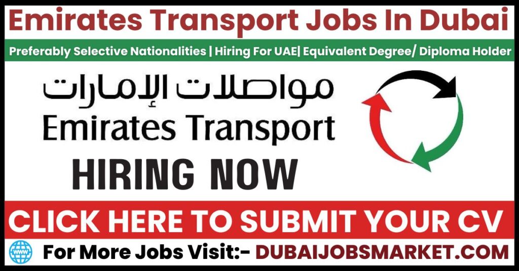 Emirates Transport Careers In Dubai