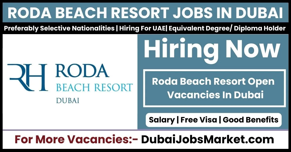 Roda Beach Resort Jobs – Apply Now For Hotel Jobs In Dubai