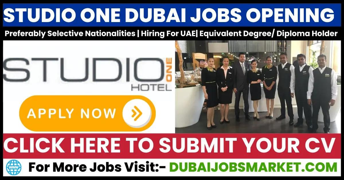 Studio One Hotel Jobs In Dubai