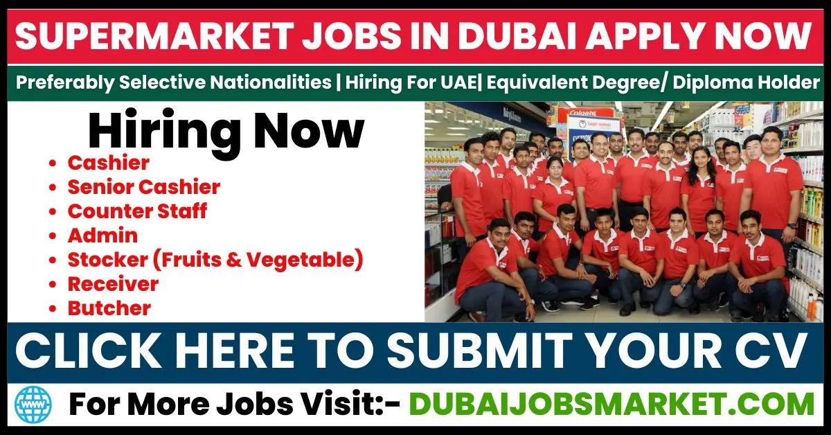 GMG Group Is Hiring For Supermarket Jobs In Dubai