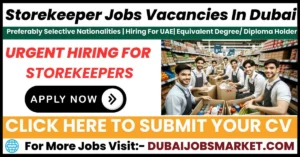 Storekeeper Jobs in Dubai