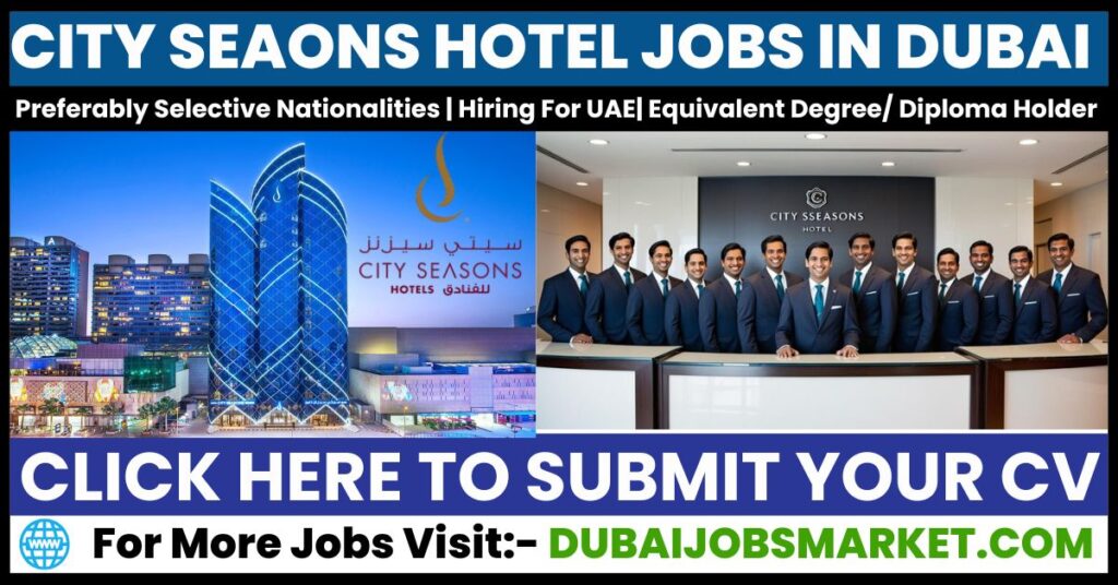 Careers Opportunities at City Seasons Hotel Dubai