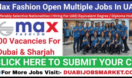 Max Fashion Jobs in Dubai