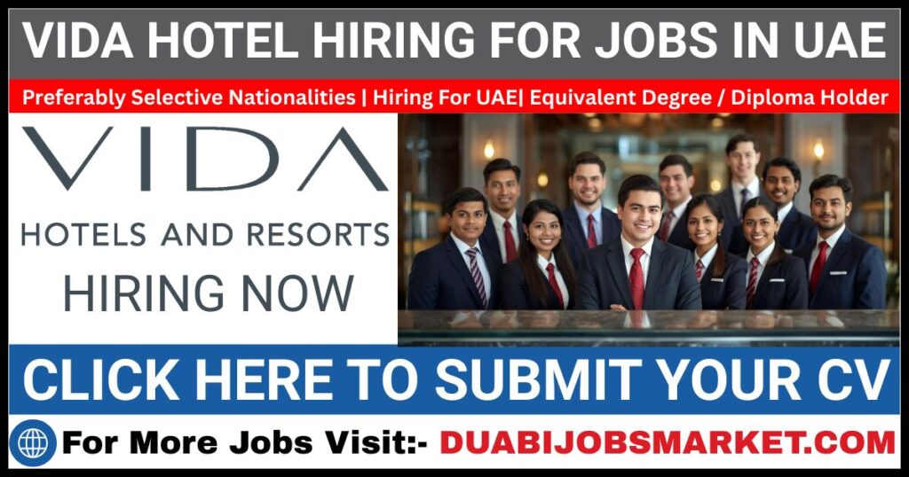 VIDA Hotel Jobs in Dubai 2026